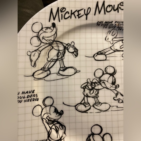 DISNEY Mickey Mouse Sketch Book Ceramic Plate - Picture 4 of 9